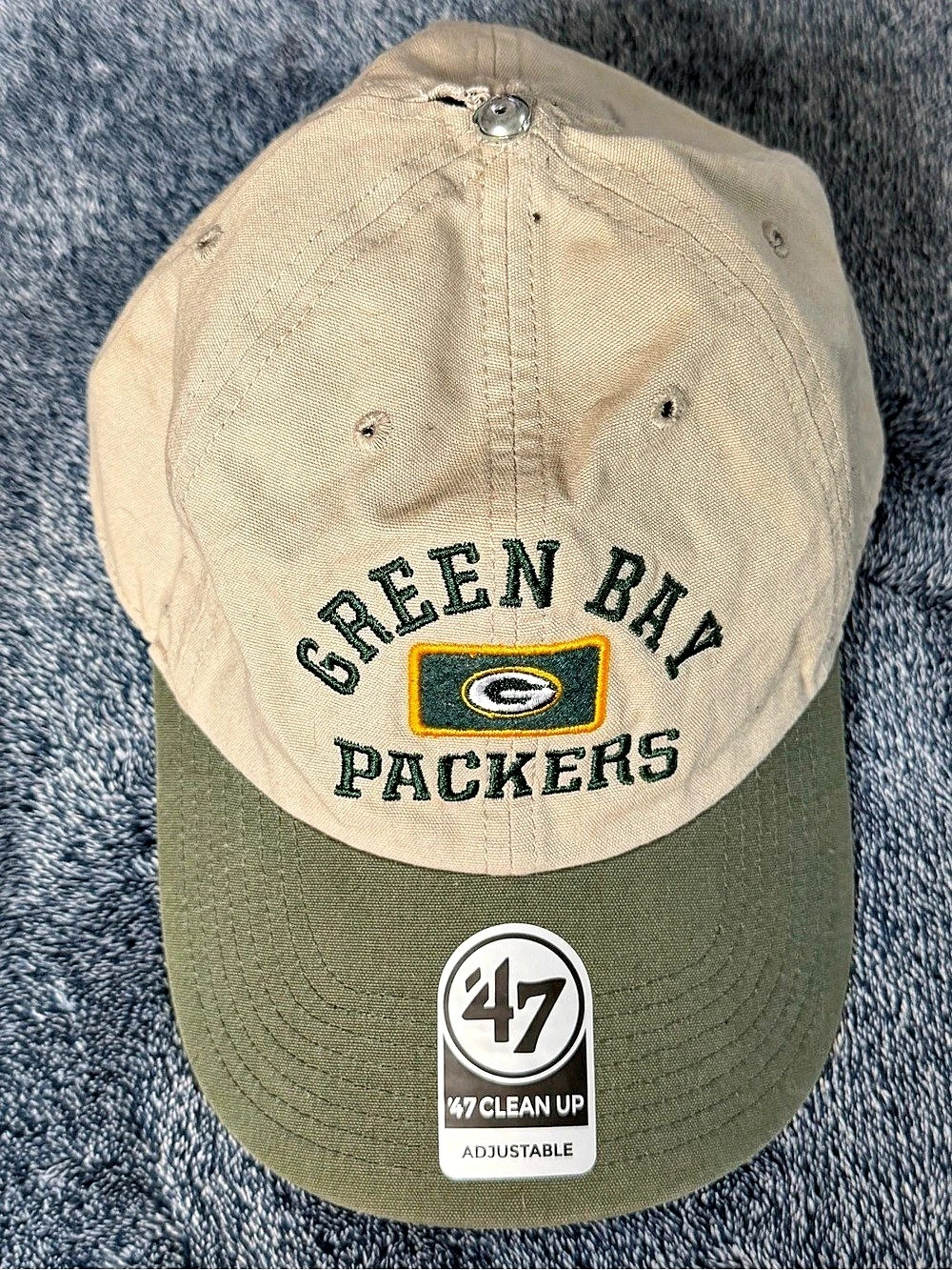 '47 Green Bay Packers Clean Up Adjustable Cap Tan & Green
